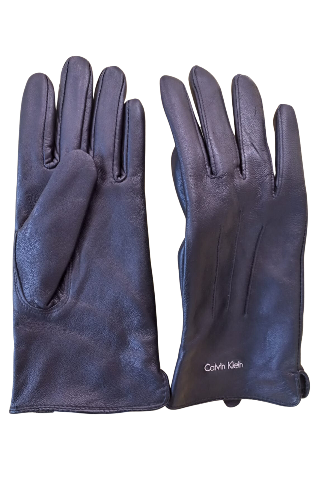 Calvin Klein Soft Black Leather Gloves