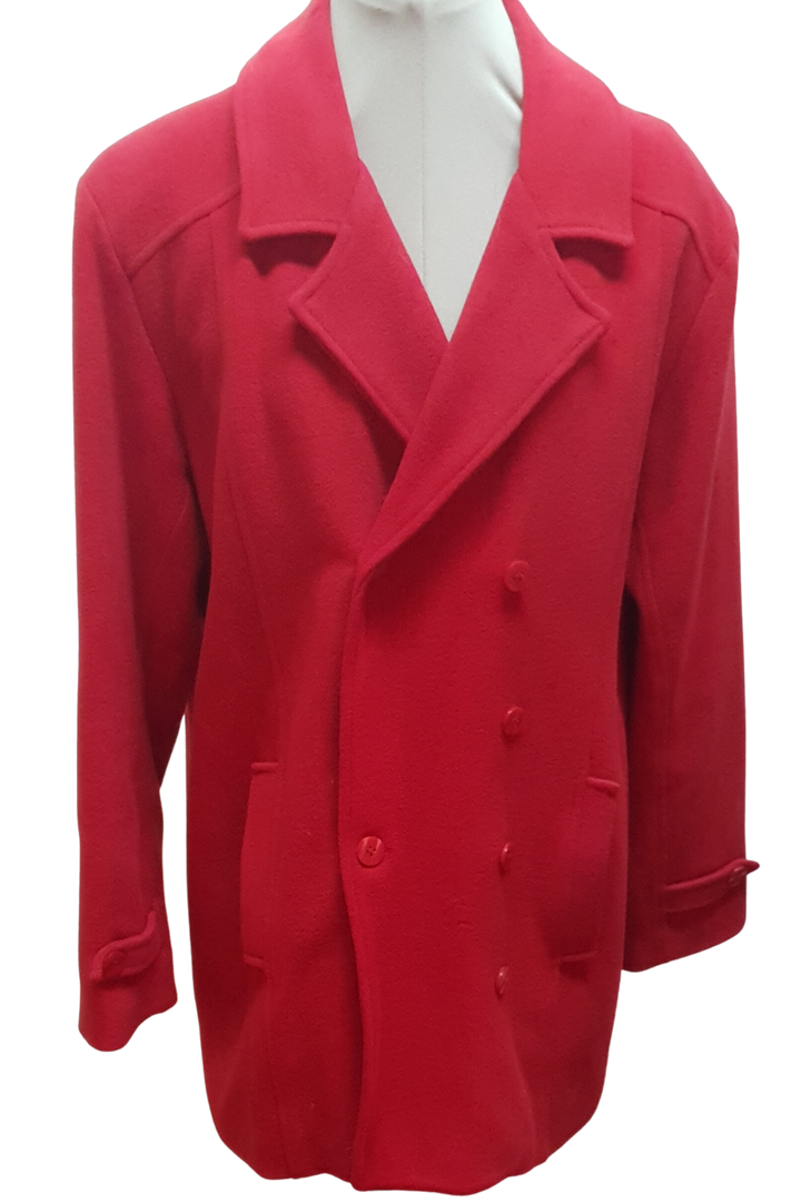 Red Winter Jacket Mid Length