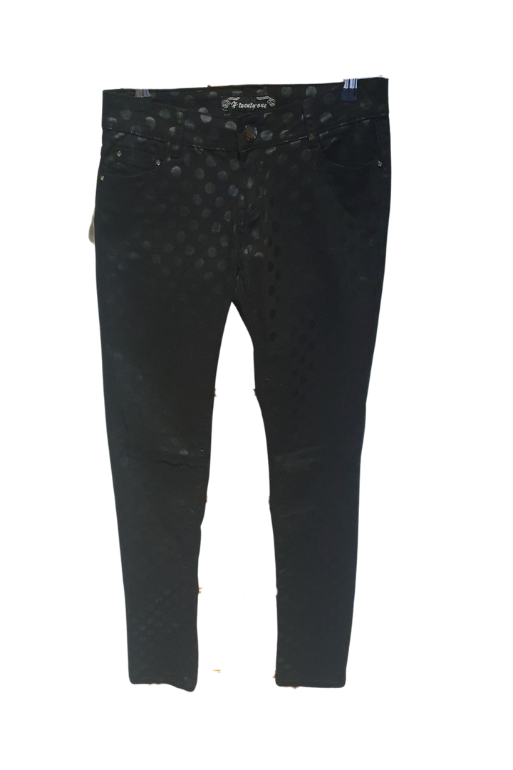 SOFT BLACK PANTS WITH SILVER DOTS