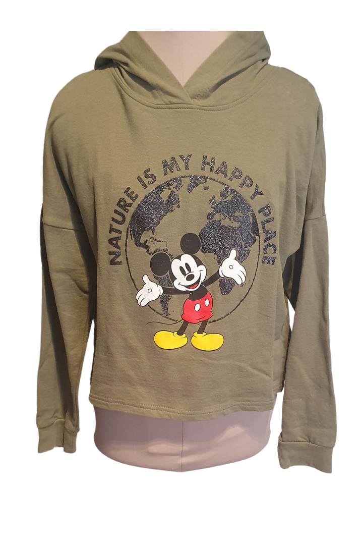 Olive Mickey Mouse Hoodie