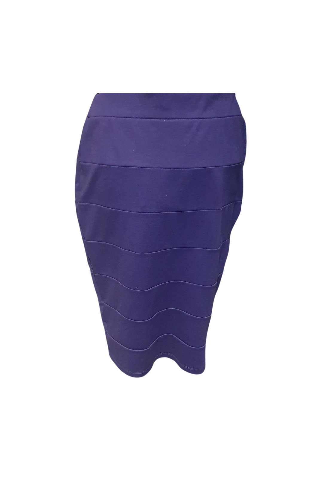 ROSATI DARK PURPLE TIERED MID LENGTH SKIRT