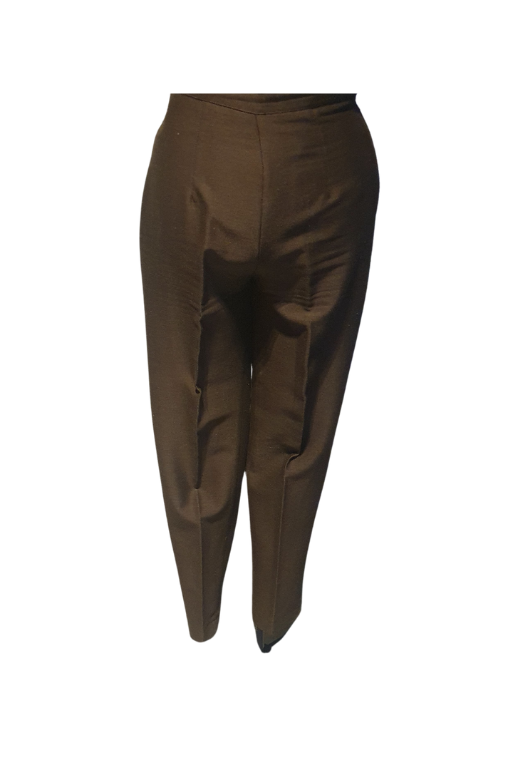 WOOLWORTHS GOLDEN BROWN FORMAL PANTS WITH SIDE ZIP