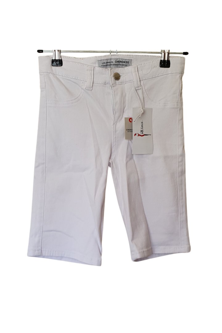C LA White Jean Shorts