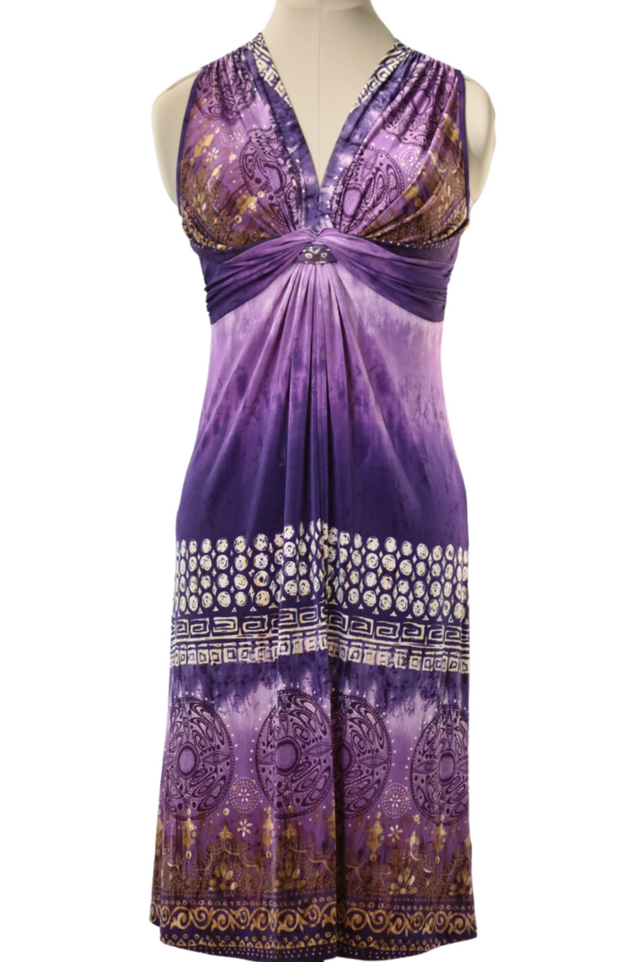 Purple Patterned Dress