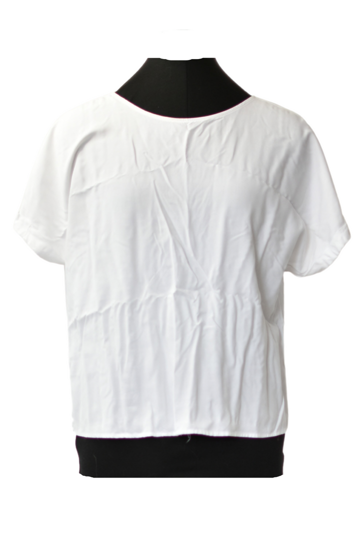 Short Sleeve White Blouse