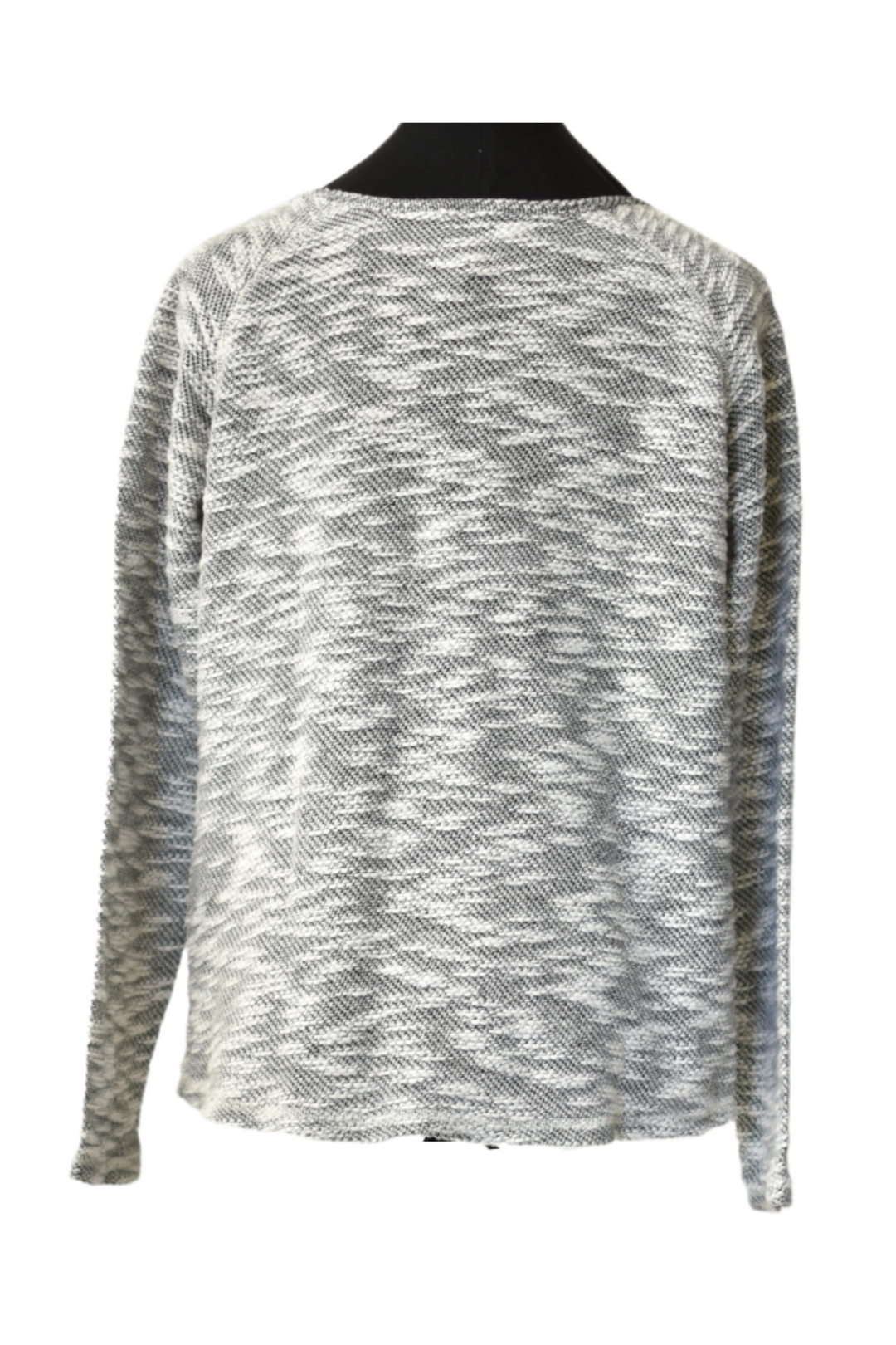 Grey And White Textured Top