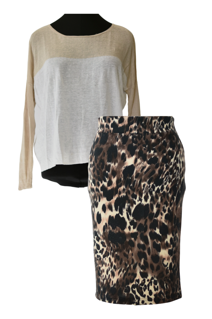 Leopard Print Pencil Skirt