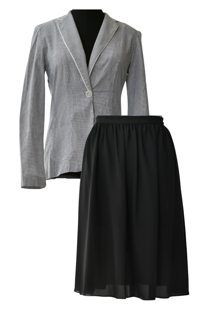 Black Mid Length Skirt