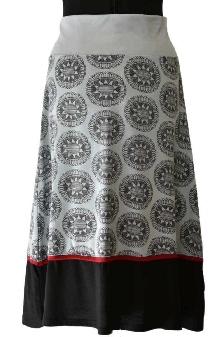 Grey Mid Length Skirt