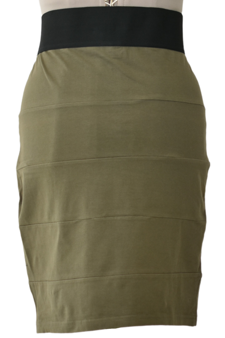 Olive Green Pencil Skirt